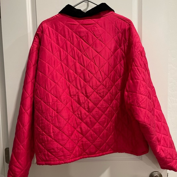 Hot Pink 100% Silk Quilted Jacket - Size 3XL - Picture 5 of 5